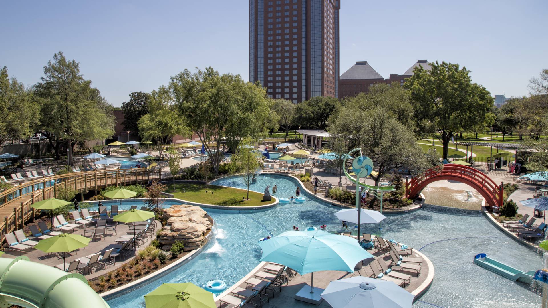 Hilton Anatole Hotel Pools in Dallas Resort Pool Complex